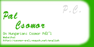 pal csomor business card